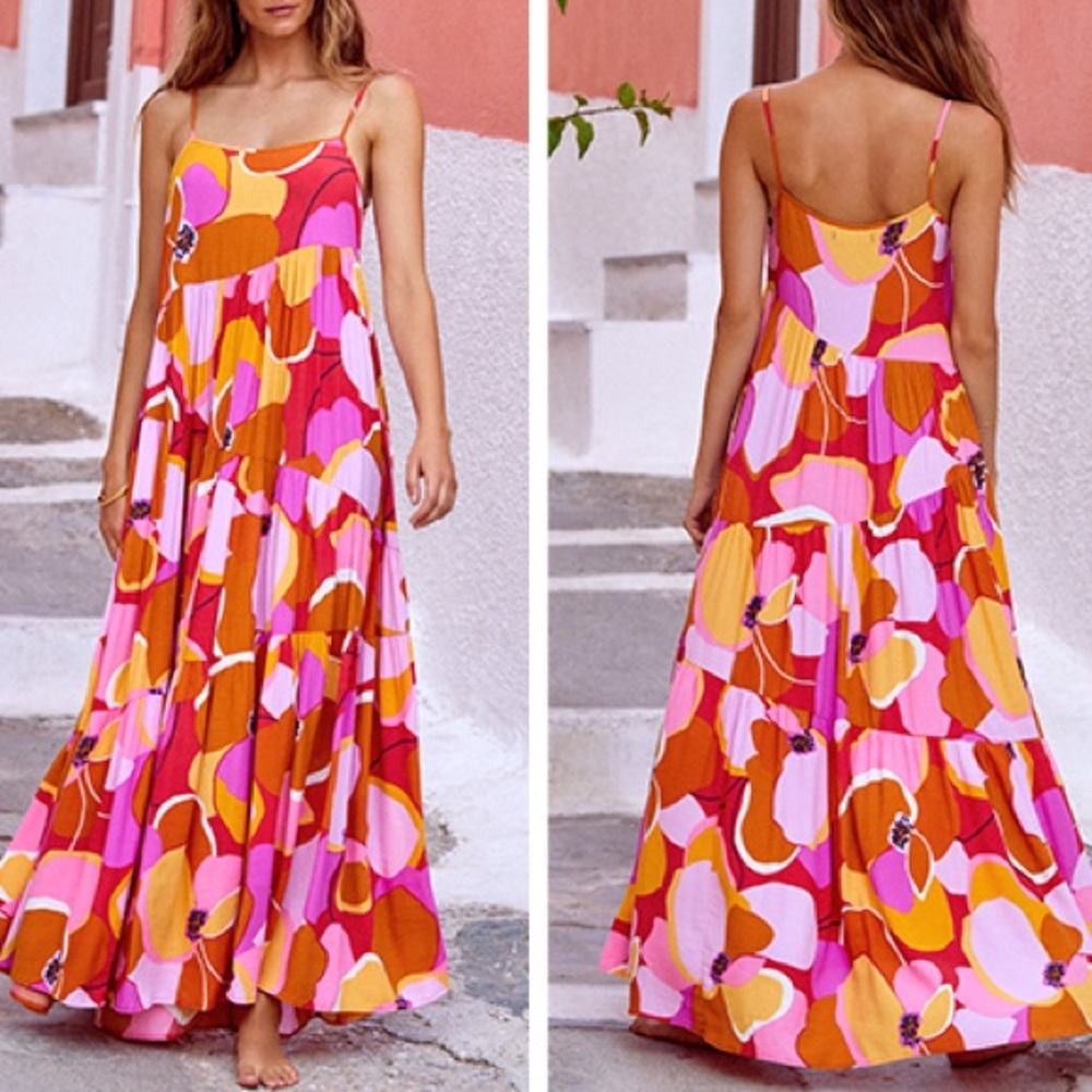 Colorful Floral Maxi Dress